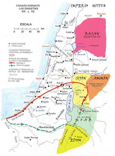 Mapa de Canaán Mapa de Canaán